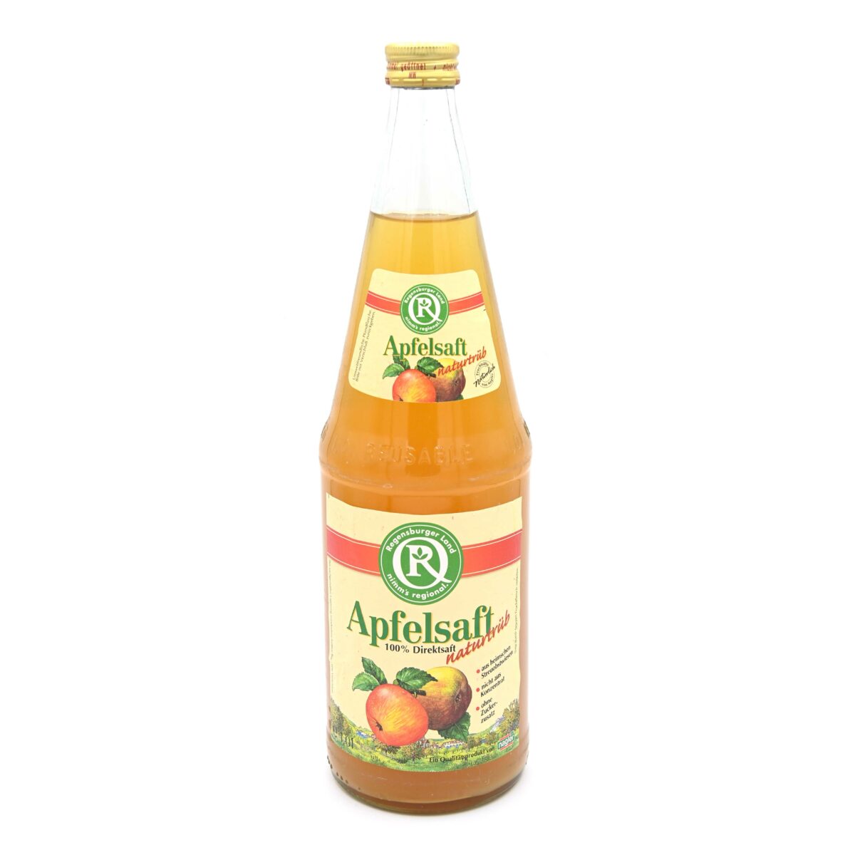 Apfelsaft in Glasflasche