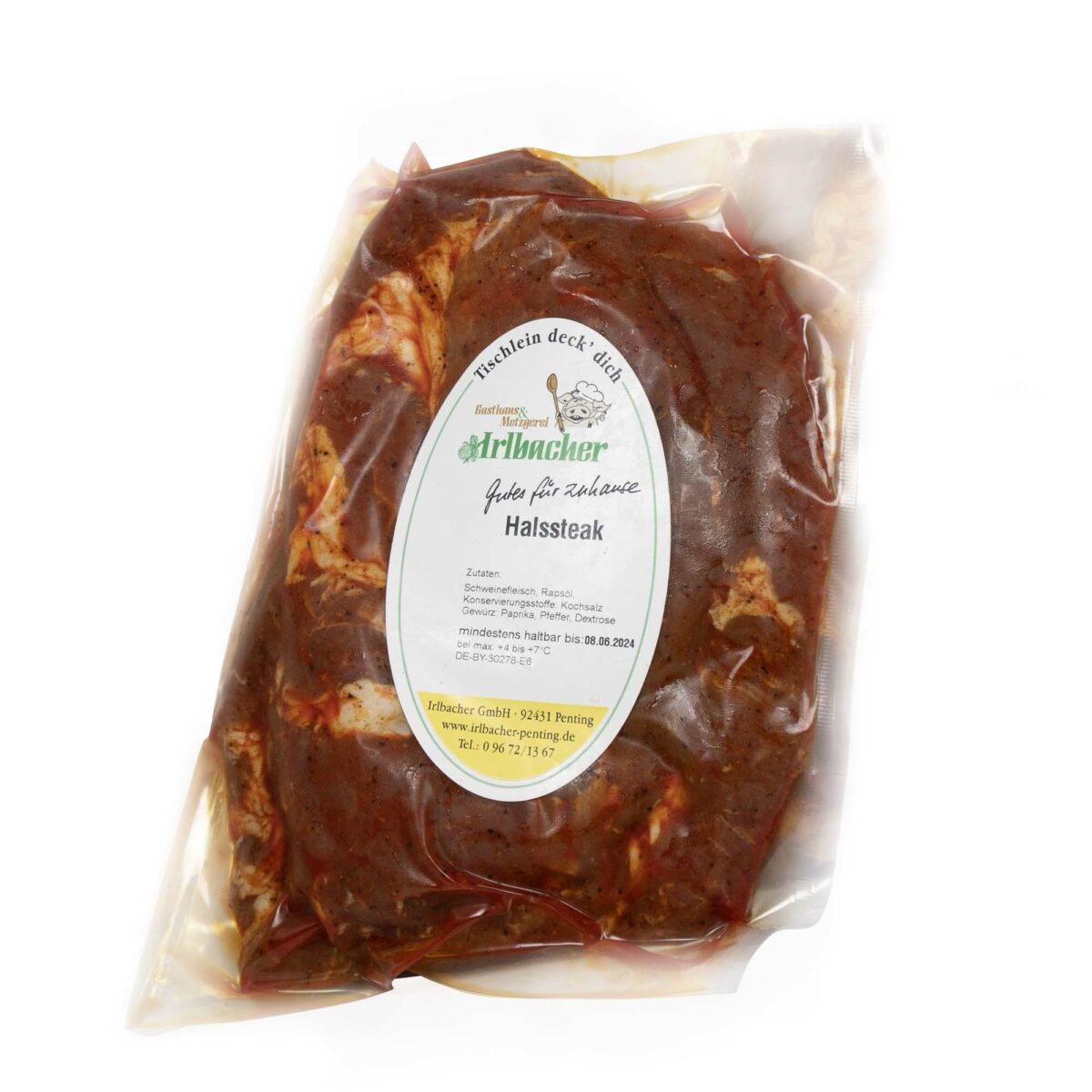 Halssteak, 2 Stück, von der Irlbacher Metzgerei
